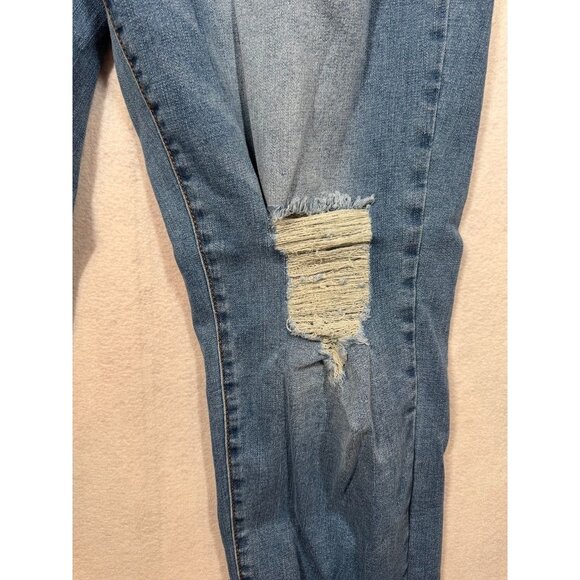 Sidefeel Jeans Distressed Medium Wash Straight Leg High Rise Stretch Women's 18 - Picture 5 of 8